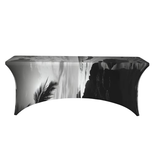 Nappe rectangulaire infroissable et lavable en élasthanne stretch 1,8 m - 3