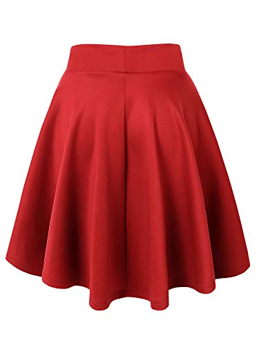 Made By Johnny Women's Basic Versatile Stretchy Flared Casual Mini Skater Skirt XS-3XL Plus Size2
