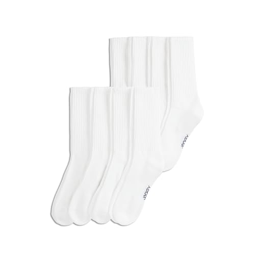 Jockey Men's Socks Men's Everyday Cotton Blend Crew Sock - 8 Pack, White, 12-15