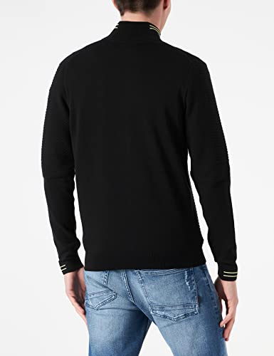 BOSS Hommes Zodir SR22 Cardigan zippé en Coton Biologique avec Structures mélangées - Image 5