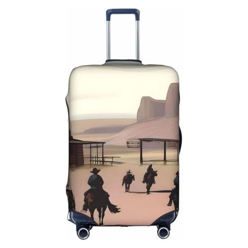 Wild West Life Suitcase Cover Small with Invisible Zipper, for Business and Travel, Without Suitcase