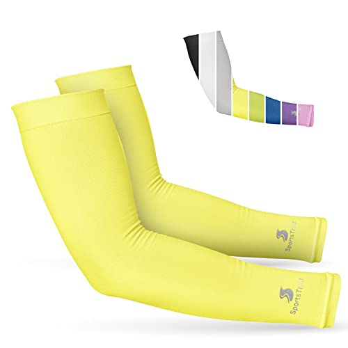 Image of SportsTrail Cooling Arm Sleeves for Men & Women - Breathable, UV Sun Protection, Sports Arm Sleeves for Women, Men & Youth