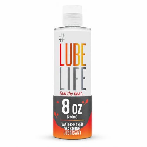 LubeLife Water-Based Warming Lubricant, Warm Invigorating Heating Sensation, Lube for Men, Women and Couples, 8 Fl Oz