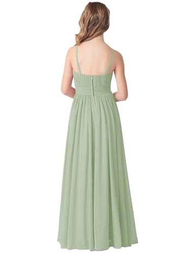 Junior Bridesmaid Dresses for Girls Chiffon Ruffed Flower Girl Dress Sleeveless Girls Formal Dress3