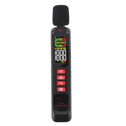 Decibel Meter, Digital Sound Level Meter, 30-130dB A Weighting, Environment Noise Detector for Factory, Home, ZL-81A