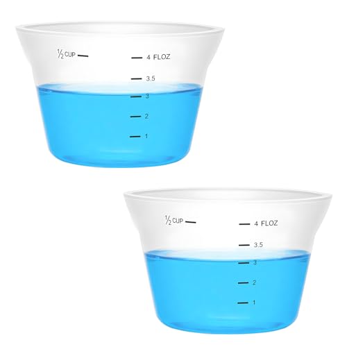 2 PCS Laundry Measuring Cup 125ml Silicone Laundry Detergent Cup Reusable Washable Liquid Measuring Cups No Leak for Home Hotel