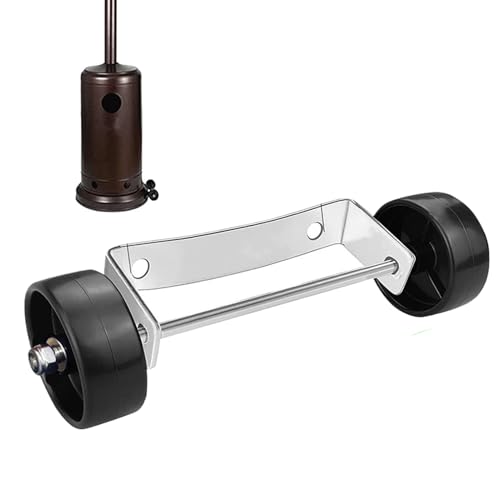 Heater Wheel Kit – Mobility Support Wheels for Tall Outdoor Patio Heaters | Rolling Base Attachment for Stand-Up Heating Units in Backyard, Balcony, Terrace, Garden, Indoor Outdoor Uses
