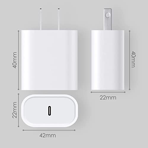 For Iphone Charger Usb-C Power Adapter : 20W Usb C Wall Charger, Fast Charging Type C Chargers Block Compatible With Iphone 14/13/12/11/Ipad/Ipad Pro #TOP6