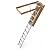 Aluminum Attic Ladder Retractable Loft Stairs Household Folding Manual Lifting, for 7'8"-10'3" Ceiling Height, 22 1/2" x 54", 375 lbs Capacity