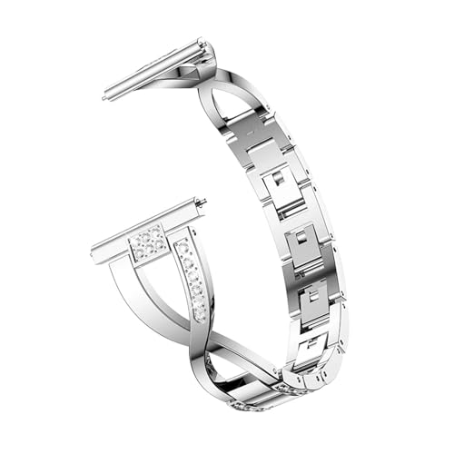 [�n�C�S�[] 20 22mm�X�g���b�v Galaxy Wacth 3 41mm 45mm�Ή� Galaxy 42mm Active 2 40mm 44mm�u���X���b�g �X�e�����X�X�`�[���E�H�b�`�X�g���b�v(Silver,For 42mm)