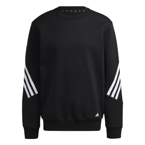 Image of adidas Men's Standard Sportswear Future Icon 3-Stripes Crew, Black, Small