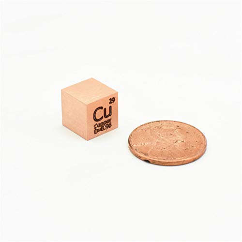Pure Metal Copper 10mm Density Cu Cube for Element Collections Lab Experiment Material Hobbys Simple Substance Block Display DIY