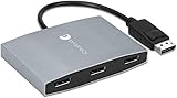 gofanco Prophecy 1x3 DisplayPort 1.2 to 3 Port DisplayPort Adapter – DP to Triple DisplayPort MST...