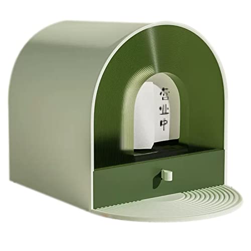 猫用トイレ本体 フロントエントリーの猫用トイレ砂トレイ 引き出しパン付き 臭いやゴミがこぼれません ペットトイレ(緑)