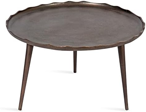 Kate and Laurel Alessia Round Coffee Table, 25x25x15, Bronze