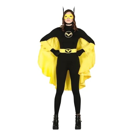 FIESTAS GUIRCA Disfraz de Super Héroe Negro Adolescente - Atuendo de Super Chica Negra y Amarilla para Chicas de 14-16 Años