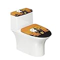 Eheartsgir Halloween Bats Toilet Lid Tank Cover 2-Piece Set, Anti-Stains & Damages Replacement Toilet Lid Tank Cover Set, Universal for Most Toilet Bowl Lids