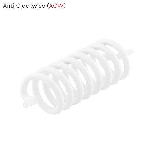 Image of Vastu White Round Anti-Clockwise Spring for West, North West Direction Used to Enhance the Energy of Space Element |Size- 1.5Inch Approx (Pack of 9)