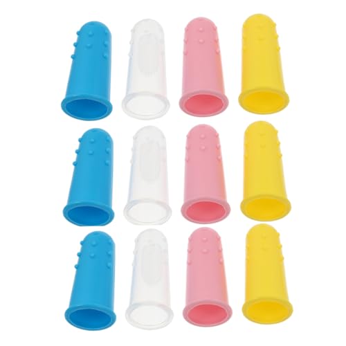 VALICLUD 12Piezas Silicona Para Bebés De Dedo Para Limpieza Infantil Herramienta Suave Para Pequeños Para Cuidado Bucal