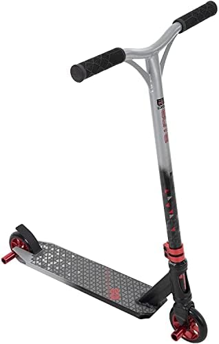 Huffy E13 Pro Elite Inline Scooter Red Grey for Kids Teenagers 110mm Wheels ABEC 9 Bearings + Stunt Pegs