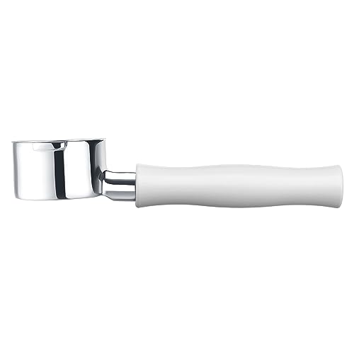 Image of Normcore 51mm Naked Bottomless Portafilter 2 Ears Fits Delonghi ECP3420 /EC155 /BCO430 /EC260 with Non-Stick Coating White Anodized Aluminum Handle - Portafilter Basket Included