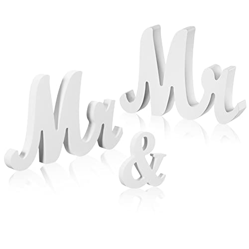 Berlune Mr and Mr Sign for Wedding Table, Gay Men Wedding Sign for...