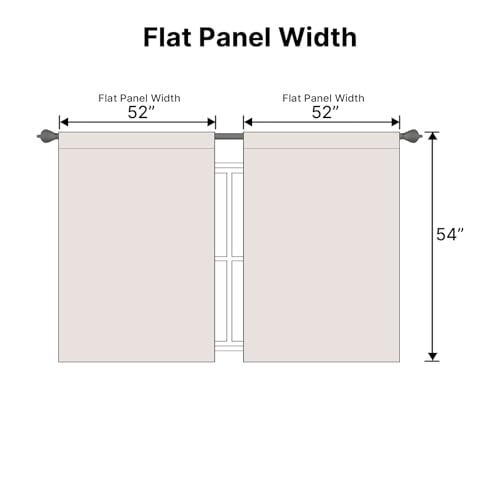 Image of H.VERSAILTEX Blackout Curtains Thermal Insulated Window Treatment Panels Room Darkening Blackout Drapes for Living Room Back Tab /Rod Pocket Bedroom Draperies, 52 x 54 Inch, Stone, 2 Panels