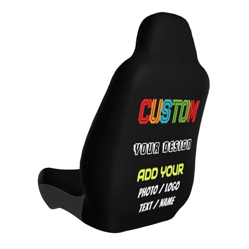 LZXSXZ Custom Car Seat Covers, Personalized Image Text Logo Nonslip Seat Protector Case, Elastic Soft Universal Front Seat Protector Cover for Cars Trucks Van Sedans SUV (1PCS) - Image 3