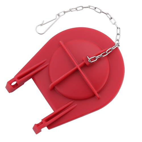 3.5 inch Red Silicone Toilet Flapper Replacement for Kohler GP1039444 with Stainless Chain for One-Piece Toilets 1 Pack