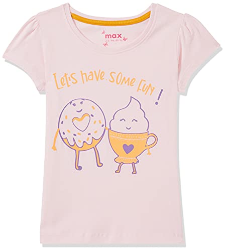 Image of Max Girls Printed Cap Sleeves T-Shirt