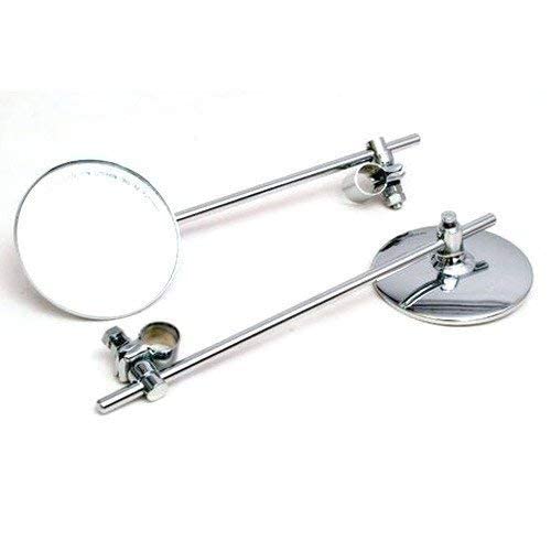 Image of Pure Biking Rear View Mirrors Iron Straight Rod Compatible With RE Classic Standard BS3 /4 /6 Models 2012 To 2020