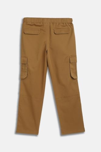 Image of Allen Solly Boys' Cotton Cargo Trousers | Multi-Pocket Design | Regular Fit | Comfort Wear | Casual & Outdoor Style