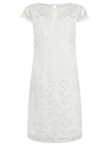 Robe de cocktail haute couture ornée de broderies florales 3D