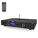 Pyle Ricevitore Bluetooth a 5 Canali, Amplificatore Audio per Home Theater, Streaming senza Fili, MP3/USB/SD/AUX/FM, 200 Watt, Display LCD ID3, Nero
