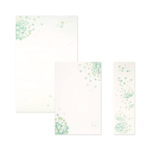 Image of Frontia Floral Writting Papers Envelopes Stickers, Music Clover, Stationery Set with Envelopes (12 Paper Sheets + 6 Envelopes + 6 Sheets Stickers) for Writing Letter (6 Packs, Bulk Pack)