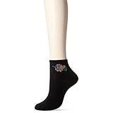 [クドゥールアン] リッチェル 花柄ロークルーソックス CUL683303-001 001ブラック ブラック 23-25