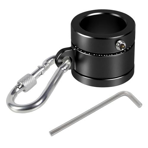 Sleever Bar Lock Collar 7/8, Sleever Bar Lock Collar with Tethering Attachment Point for Tool Lanyard, Compatible 7/8 Bar (Black)