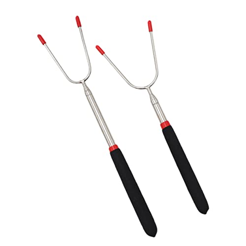 Yardwe 8 Pcs Garfo De Churrasco Telescópico Marshmallow Salsicha De Pvc