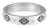 Harley-Davidson Women's Bar & Shield Outline Band Stackable Ring HDR0497 (7)