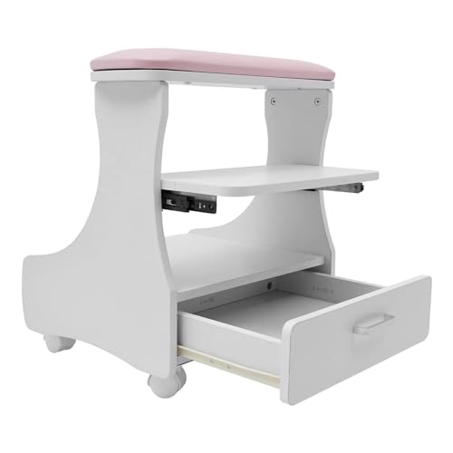 Taburete de Spa para Pies con Ruedas y Cajón miniatura 6