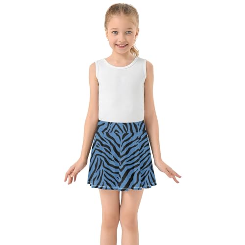 Girls Athletic Skirt 3-12 Years High Waist Tennis Skirts Zebra Print for Kids Golf Running Dance Skort3