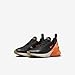 Nike Air Max 270 Big Kids' Shoes (943345-037, Black/Bright Crimson/Phantom/Total Orange) Size 6