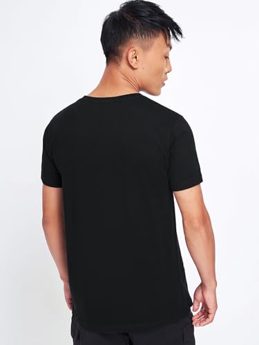 Image of Bewakoof Men's Graphic Print Regular Fit Half Sleeve Round Neck Pure Cotton T-Shirt