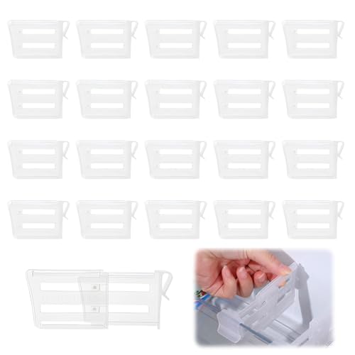20 Refrigerator Dividers，Fridge Drawer Dividers，Adjustable Fridge Organisers Dividers，Perfect for Maximizing Storage and Keeping Items Organized