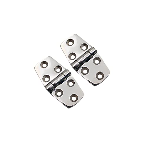 2St Marine Scharniere Edelstahl Boot Türscharnier Bootskabinentür Scharnier Steckverbinder Klapptischschaniere für Deckel, Türen, Luken, Fächer, Haus Fenster (76 * 38 mm)