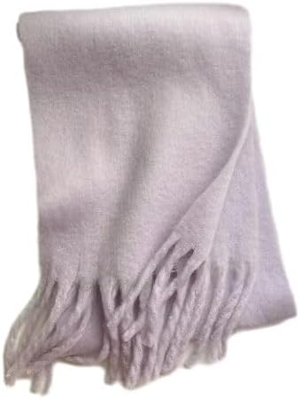 HUBGFEQ Winter Warm And Versatile Thick Solid Color Imitation Cashmere Scarf Neckband For Men And Women Couples