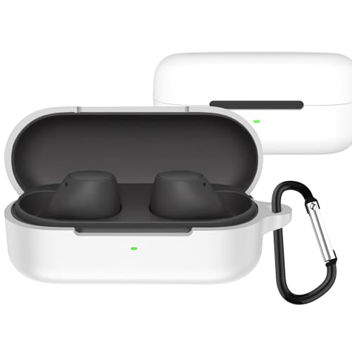 UIUIKA For SONY WF-C510 �P�[�X �\�j�[ WF-C510 �ی�P�[�X �_�炩�� �V���R���� �����h�~ �L�Y�h�~ �ϏՌ� �h�o �y�� �����[�d�\ �J���r�i�t�� �����h�~(�z���C�g)