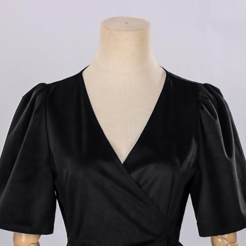 Robe cocktail noire rétro et décontractée chic pour femme moderne - 5