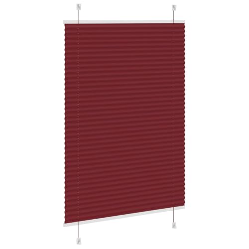 Store plissé zébré bordeaux en polyester haute densité - 5