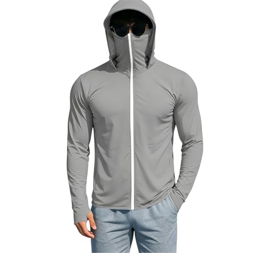 Veste de soleil homme légère contre la chaleur sweat à capuche de marche